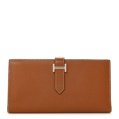 Hermes Epsom Bearn Gusset Wallet Gold 1 of 9