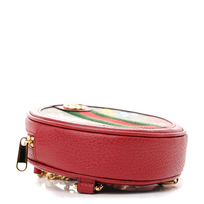 Gucci GG Supreme Monogram Web Flora Mini Ophidia Round Backpack Red 4 of 11