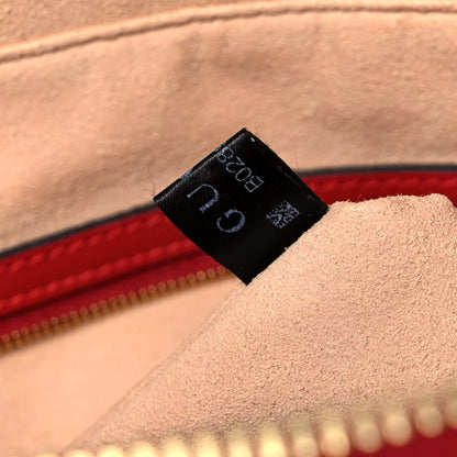 Gucci GG Supreme Monogram Blooms Medium Zippered Bucket Tote Beige Blue Navy Hibiscus Red 8 of 13