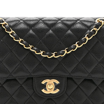 Chanel Caviar Quilted Medium Double Flap Black 8 of 11