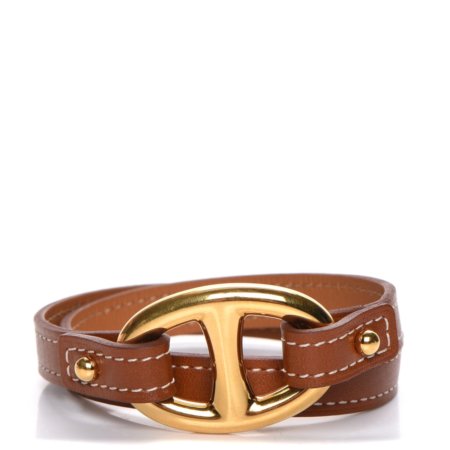Natural Tadelakt Granville Double Tour Bracelet M Fauve
