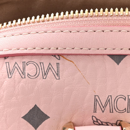MCM Visetos Essential Boston Bag Powder Pink 12 of 14