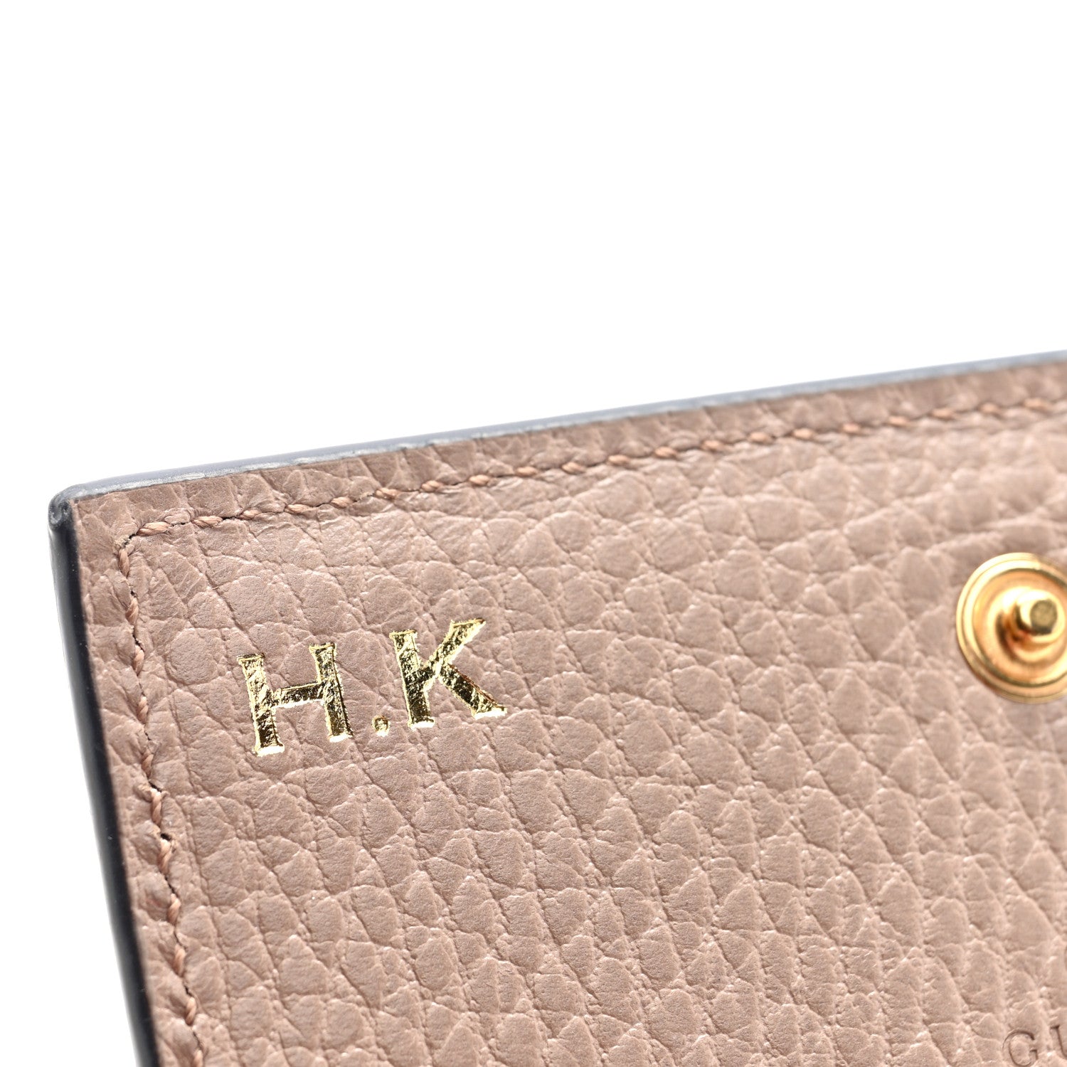 Gucci Dollar Calfskin GG Supreme Monogram GG Marmont Card Case Porcelain Rose Beige Ebony 7 of 7