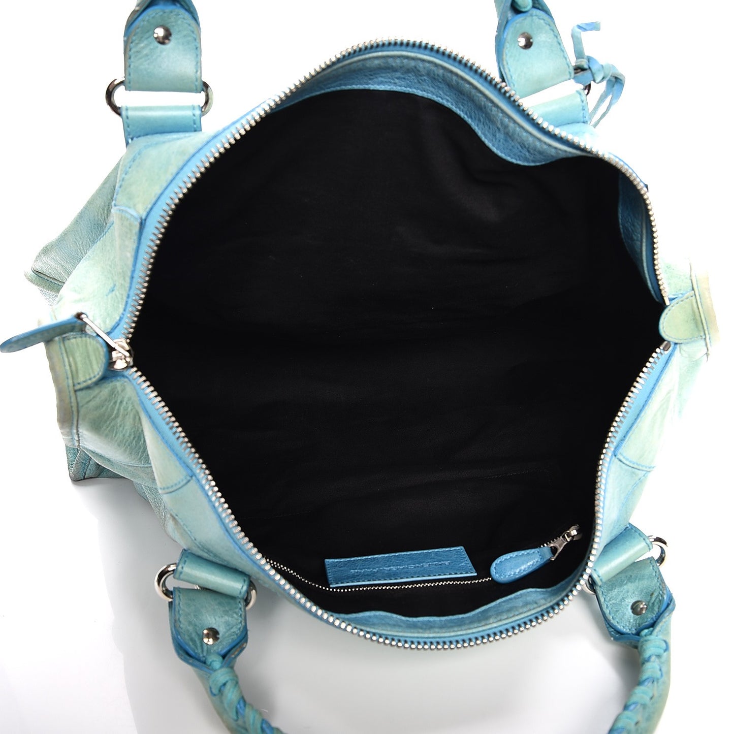Agneau Giant 21 Silver Hardware Work Sky Silver Hardware