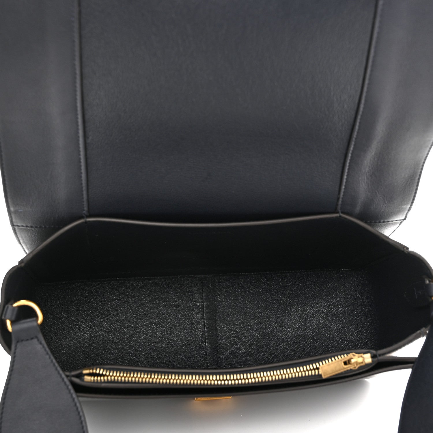 Celine Shiny Smooth Calfskin Medium Frame Shoulder Bag Steel Blue Plum 5 of 9