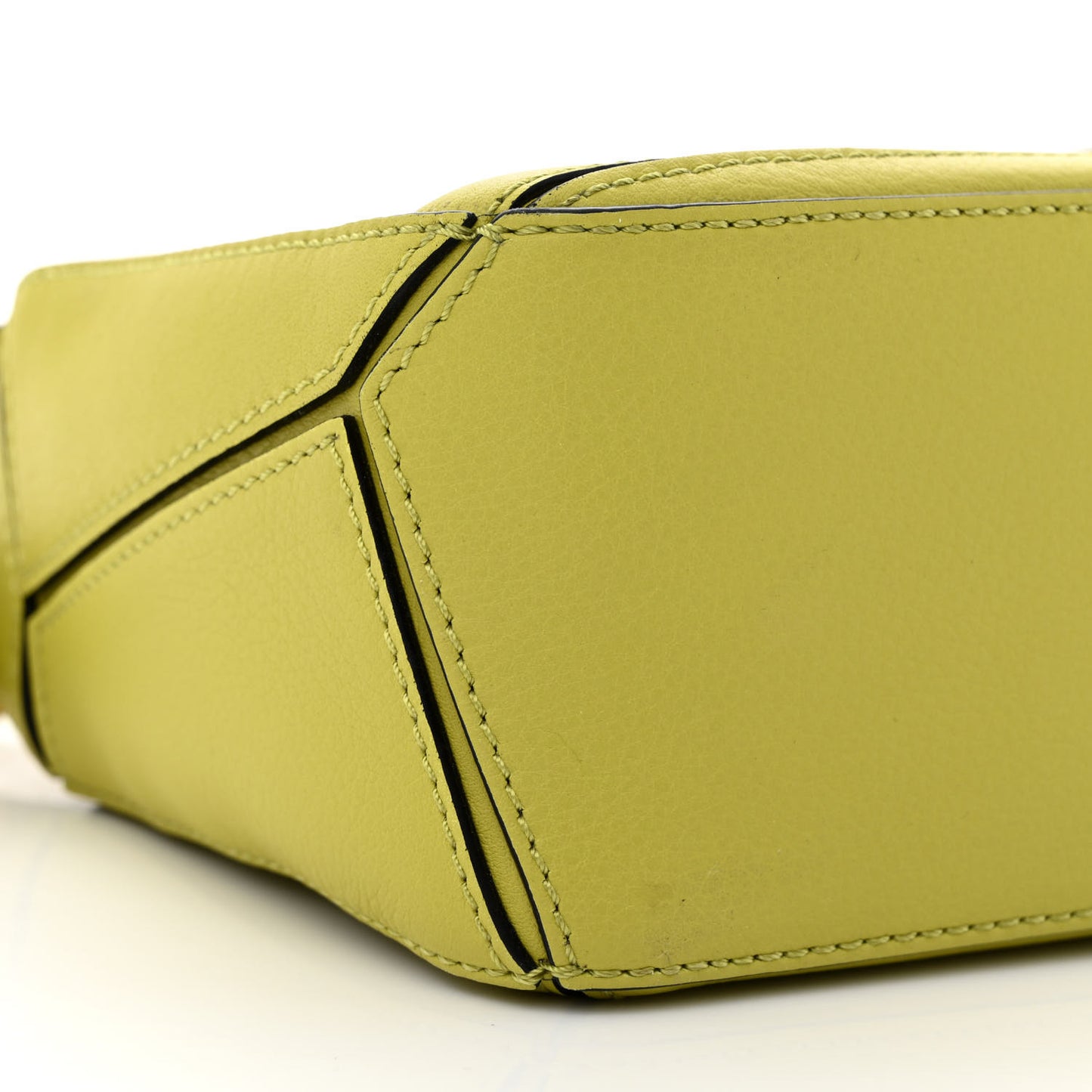 Calfskin Mini Puzzle Bag Lime Yellow