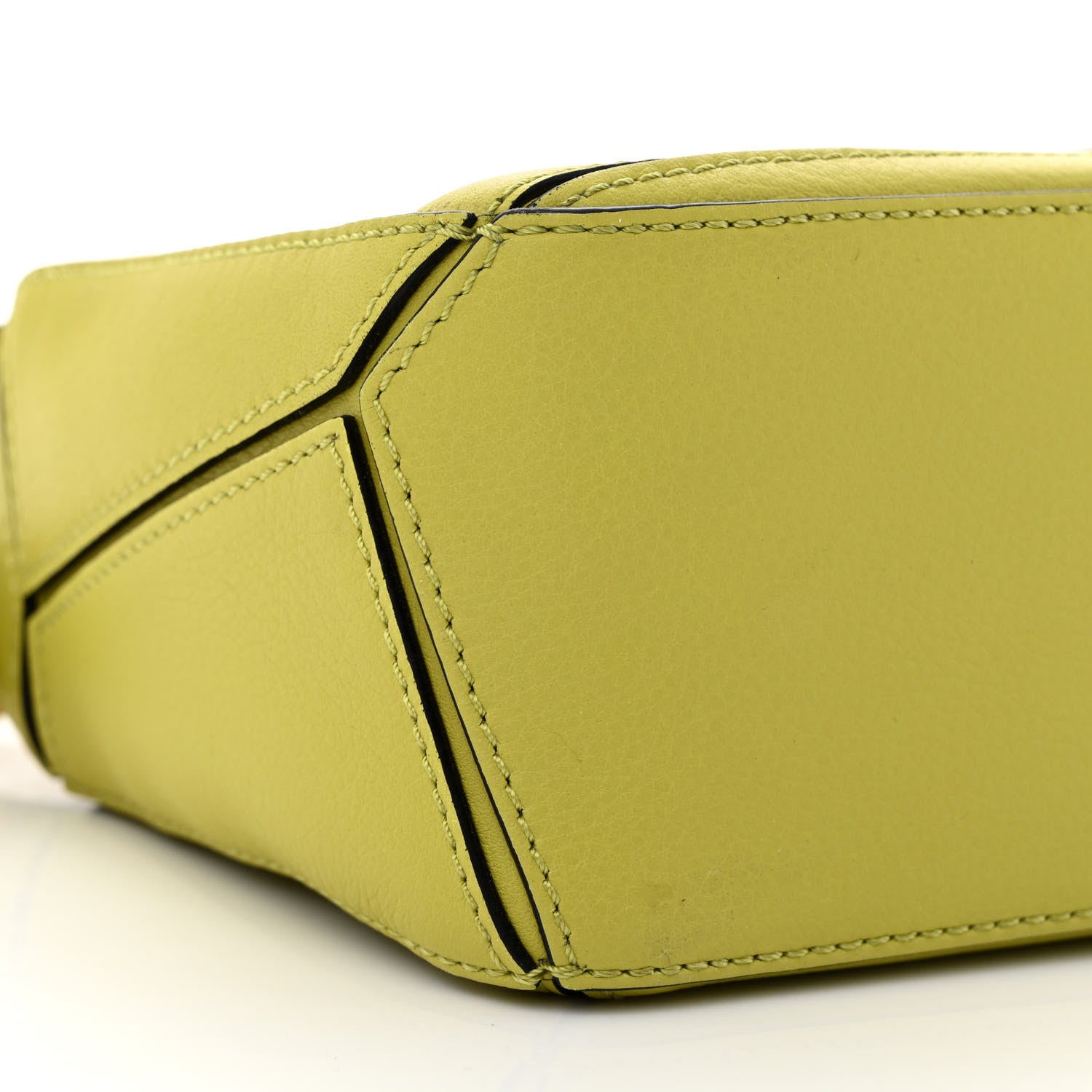 Loewe Calfskin Mini Puzzle Bag Lime Yellow 9 of 10