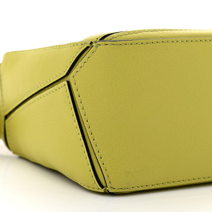 Loewe Calfskin Mini Puzzle Bag Lime Yellow 9 of 10