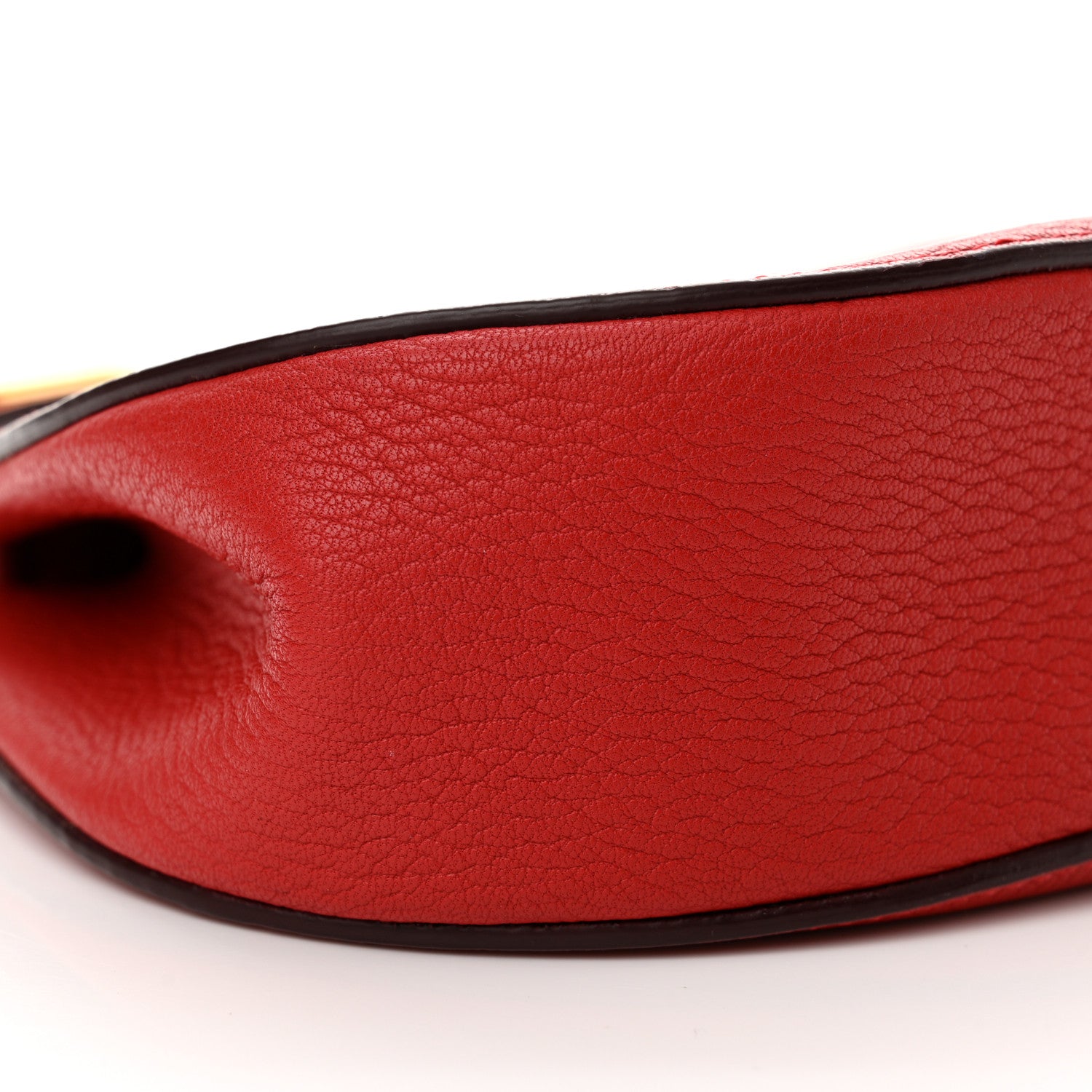 Chloe Grained Lambskin Mini Drew Shoulder Bag Plaid Red 9 of 11