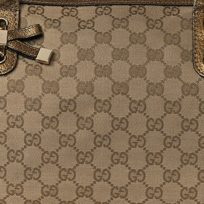 Gucci Monogram Medium Princy Tote Gold 9 of 11