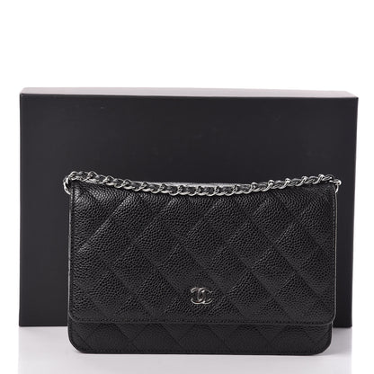 Chanel Caviar Quilted Wallet On Chain WOC Black 12 of 12