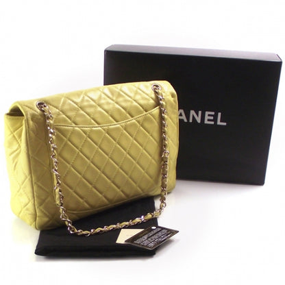 Chanel Lambskin XL JUMBO MAXI Flap Lemon 3 of 12
