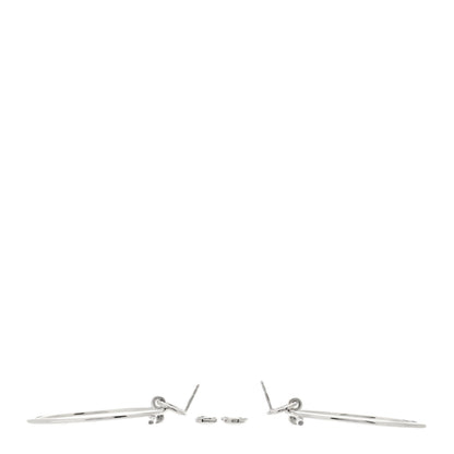 Hermes Sterling Silver MM Loop Earrings 3 of 6