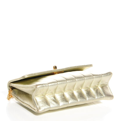 Chanel Lambskin Vertical Quilted Mini Flap Light Gold 4 of 8