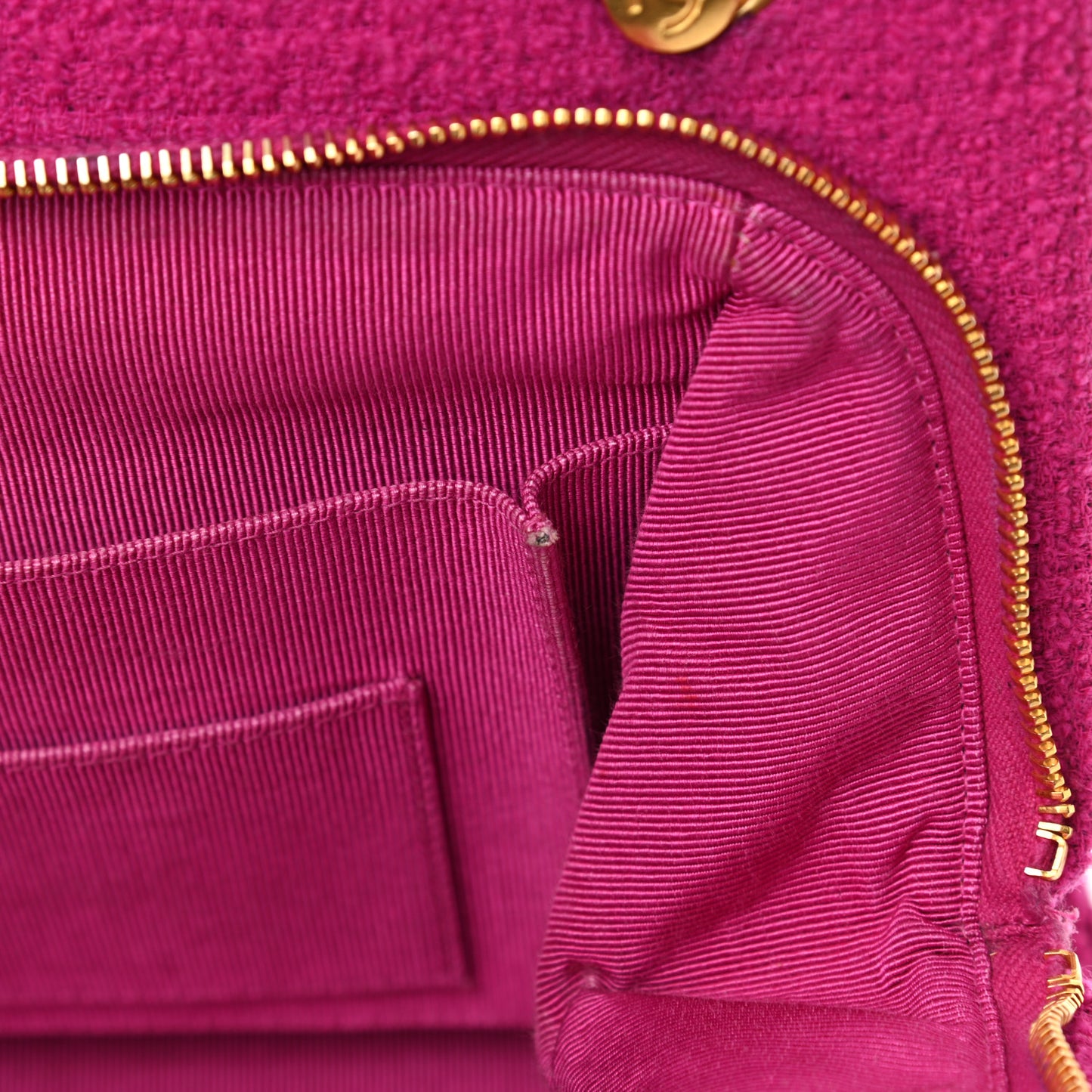 Wool Quilted Shoulder Bag Pink