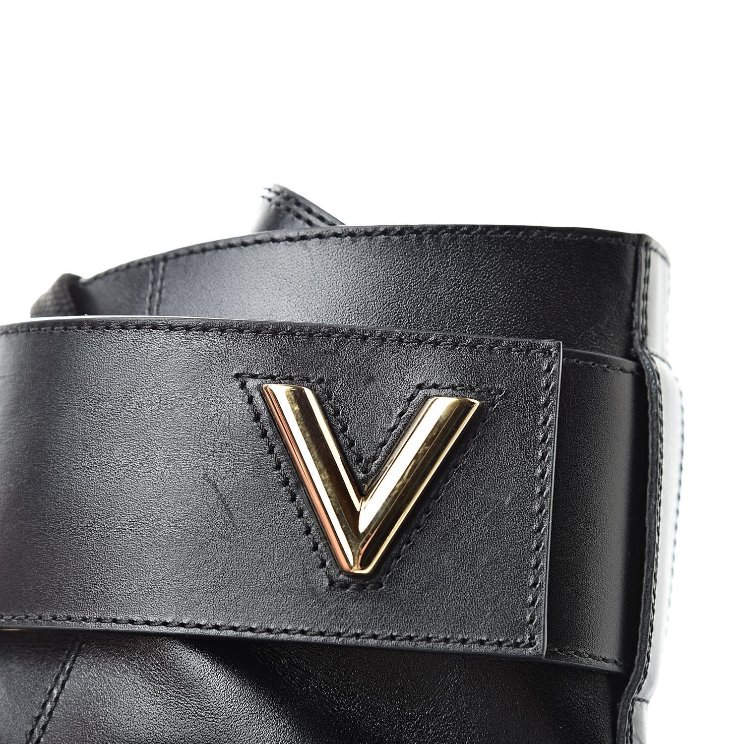 Louis Vuitton Calfskin Wonderland Ranger Boots 37 Black 9 of 11