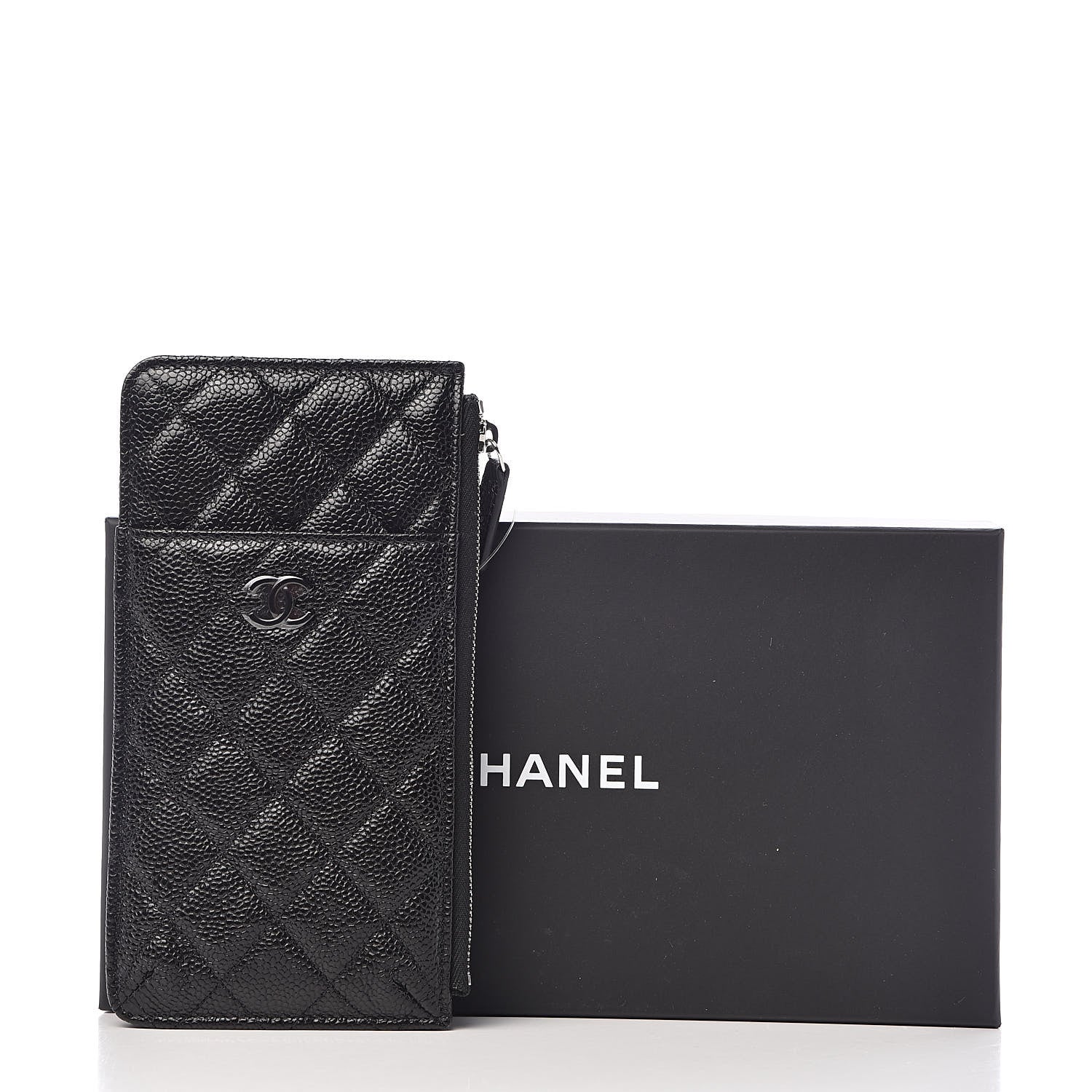 Chanel Caviar Quilted Classic Flat Wallet Pouch So Black 8 of 8