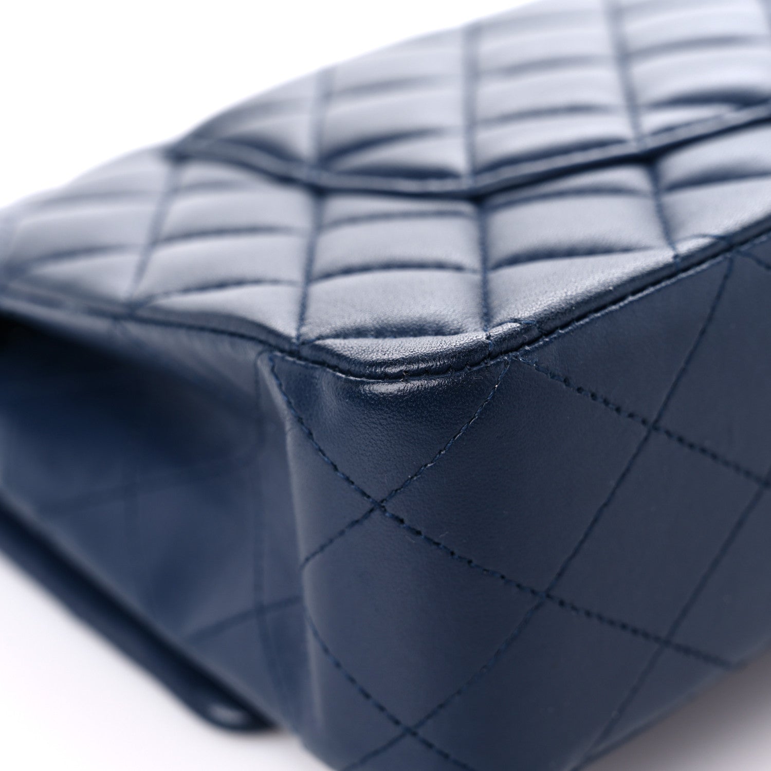 Chanel Lambskin Quilted Medium Double Flap Navy 10 of 17