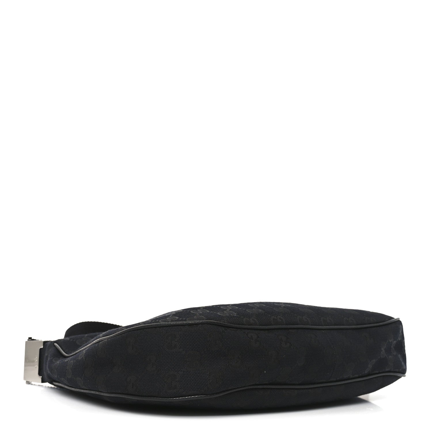 Gucci Monogram Medium Half Moon Hobo Black 4 of 10