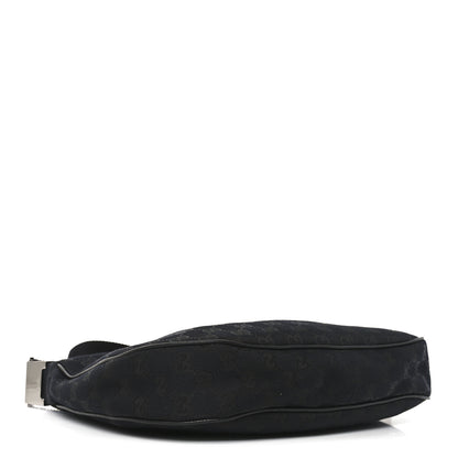 Gucci Monogram Medium Half Moon Hobo Black 4 of 10