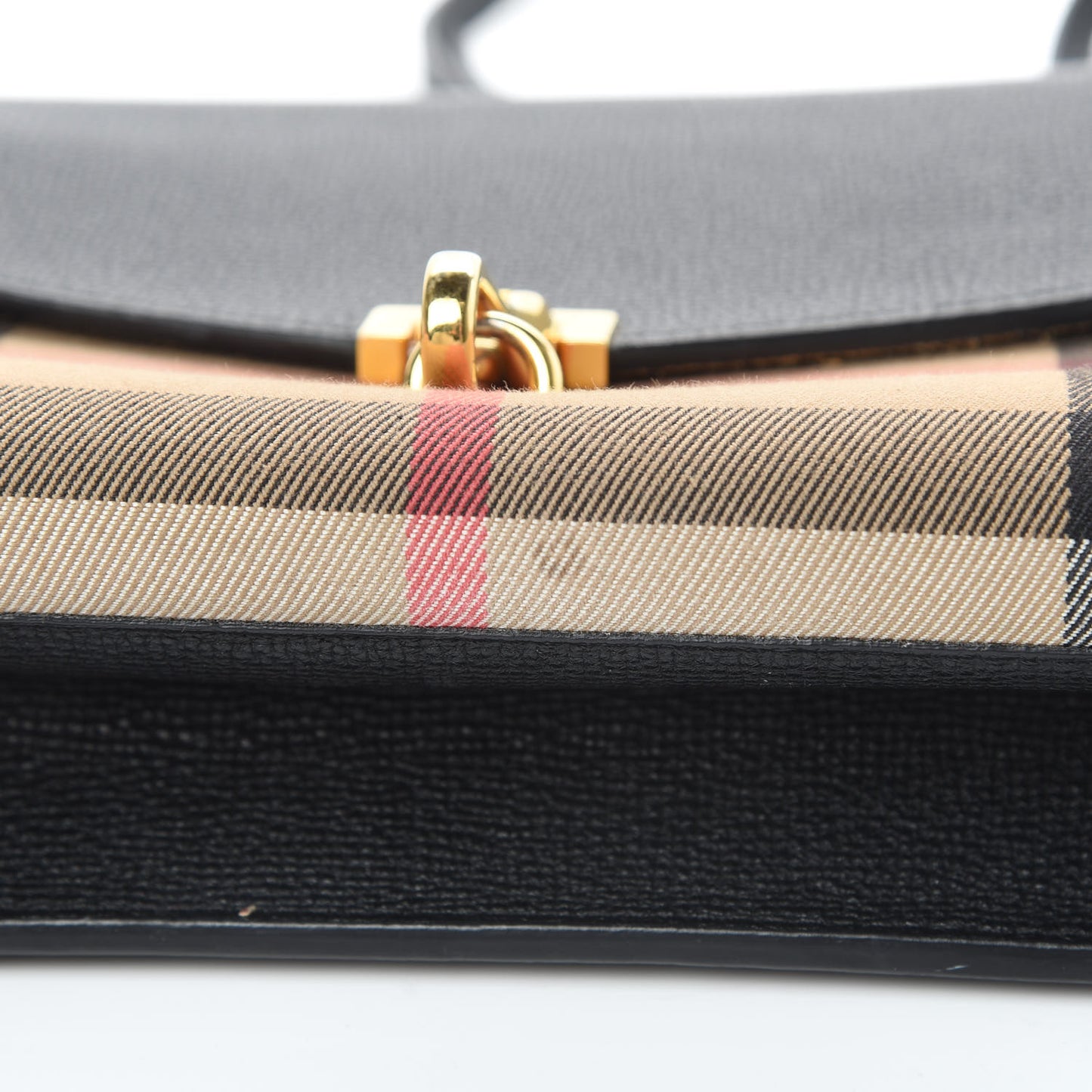 Derby Calfskin House Check Small Macken Crossbody Bag Black