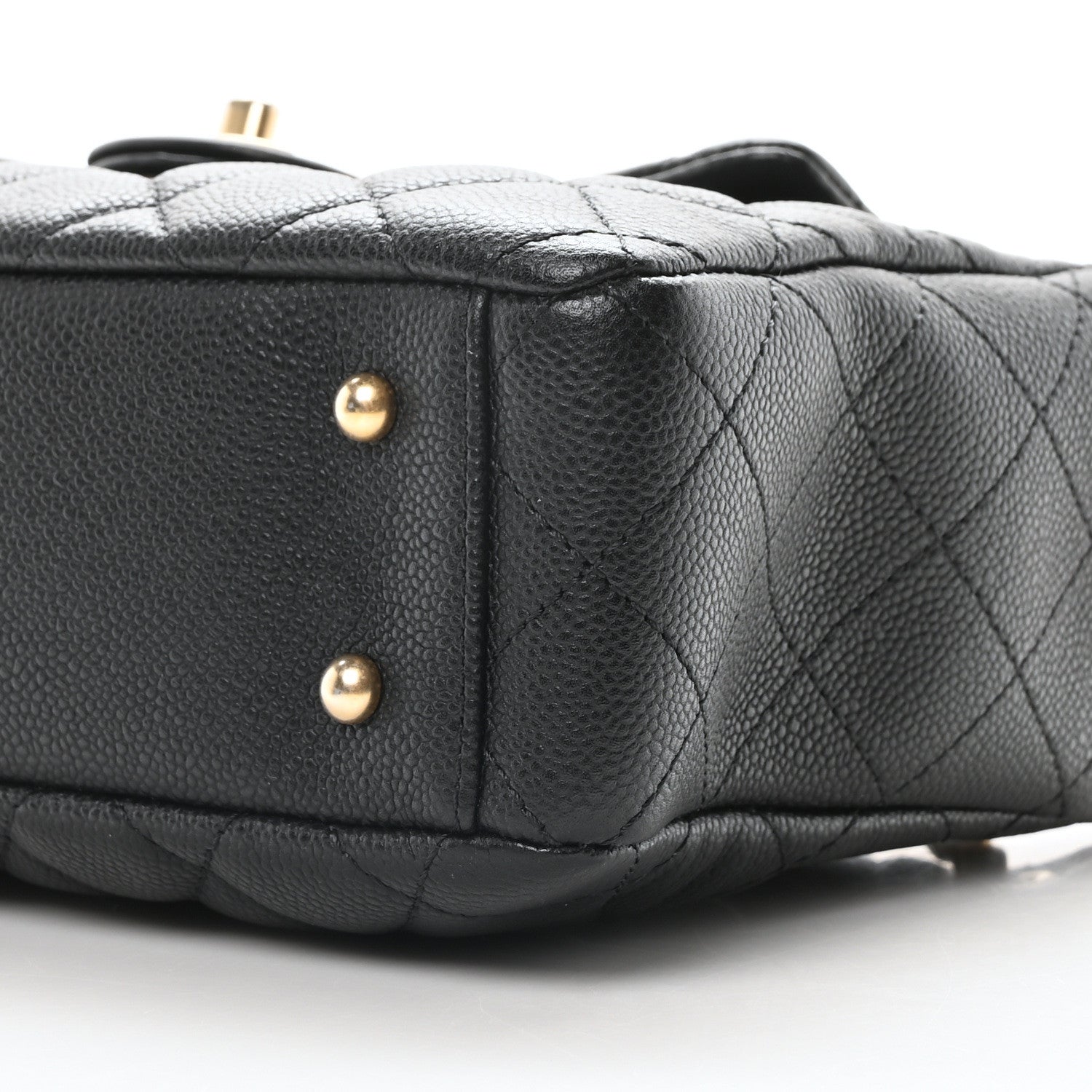 Chanel Caviar Calfskin Quilted Small Top Handle Flap Black 10 of 11