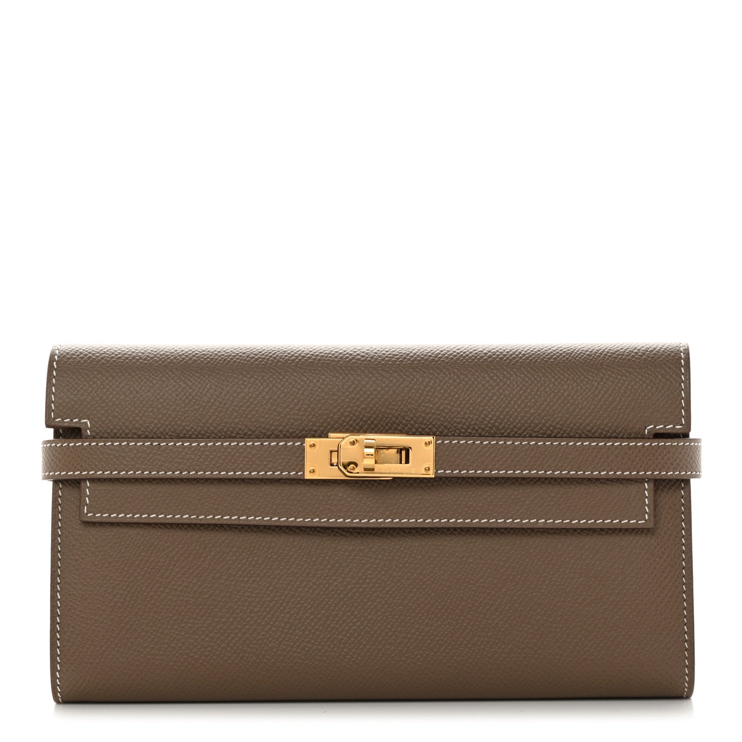 Hermes Epsom Kelly Longue Wallet Etoupe 1 of 8