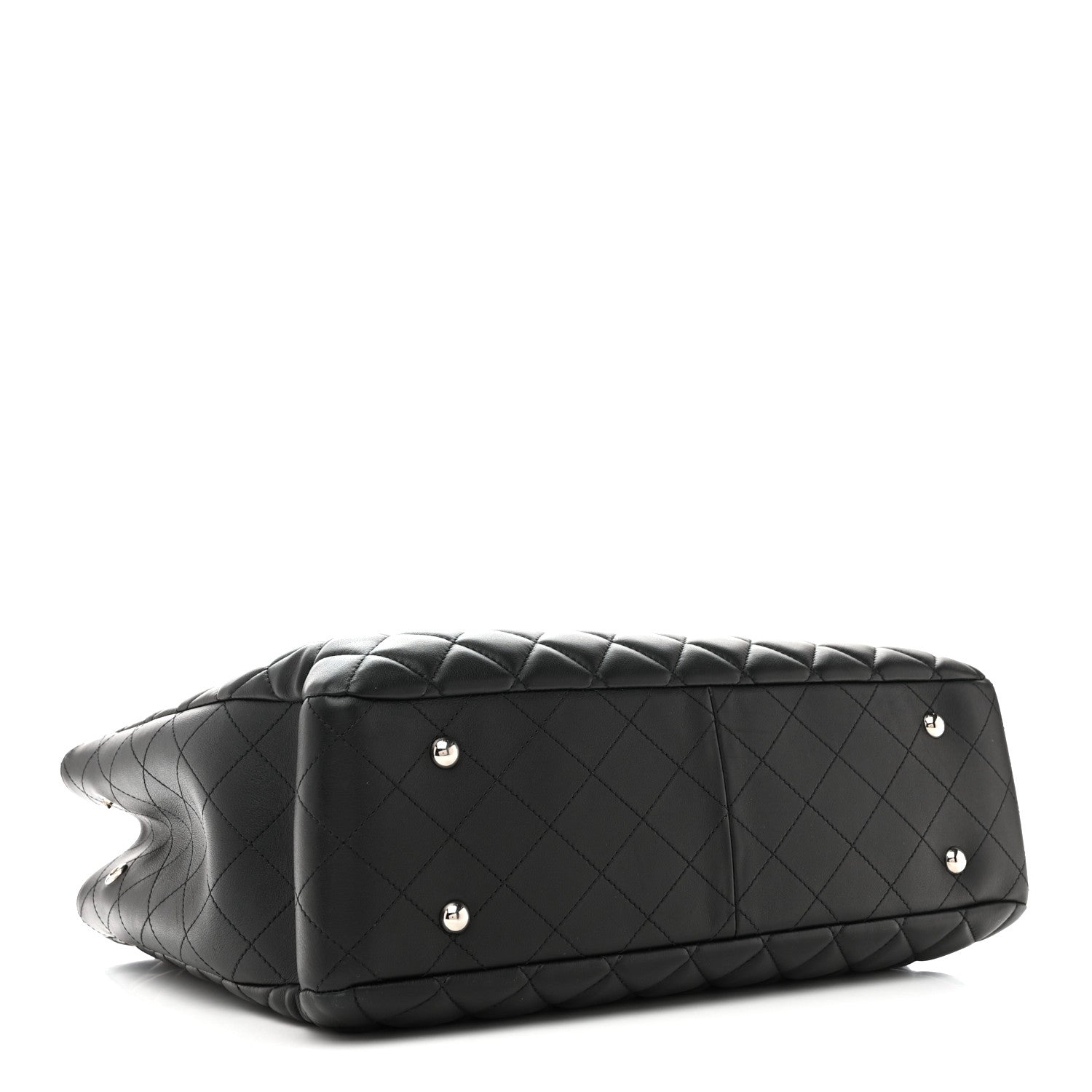 Chanel Calfskin Quilted Large CC Shopping Tote Black 4 of 12