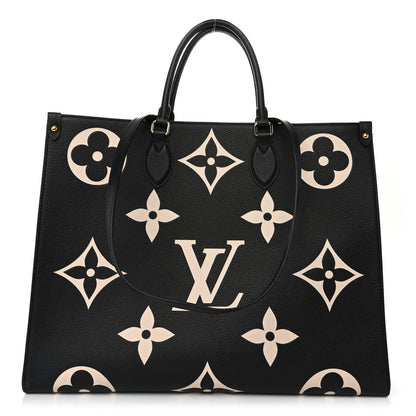 Louis Vuitton Empreinte Monogram Giant Onthego GM Black Beige 1 of 10