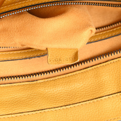 Celine Drummed Calfskin Mini Luggage Ocre 7 of 17