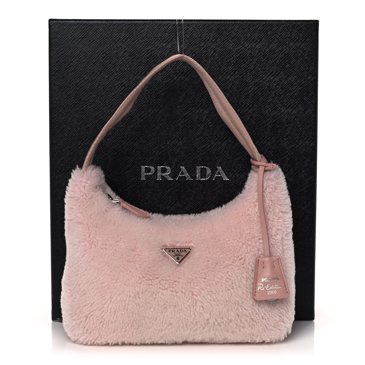 Shearling Mini Re-Edition 2000 Bag Orchidea
