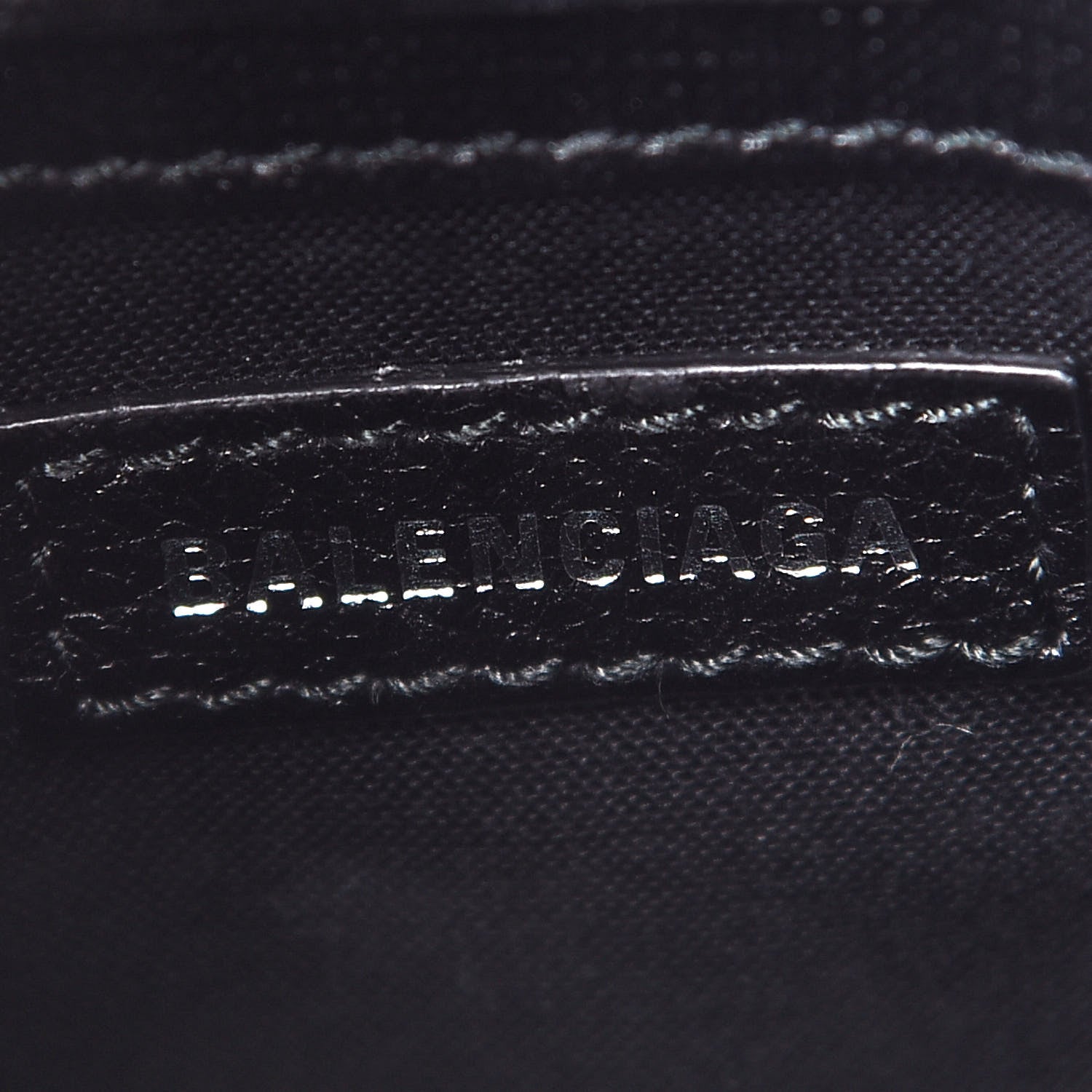 Balenciaga Squared Calfskin Logo Shopping Phone Holder Bag Black 6 of 8