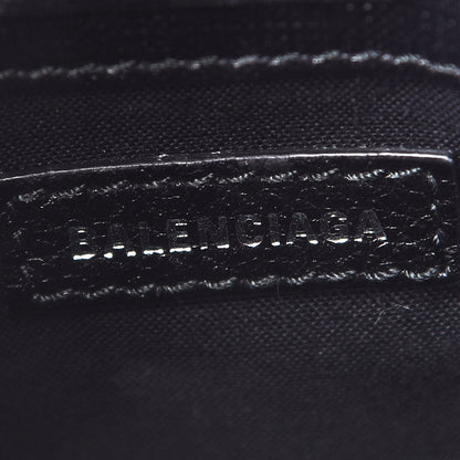 Balenciaga Squared Calfskin Logo Shopping Phone Holder Bag Black 6 of 8