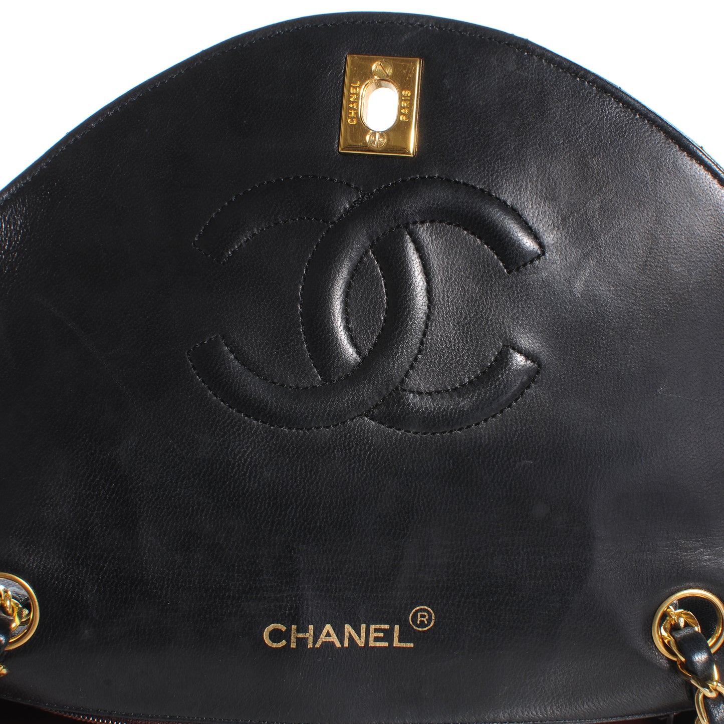 Lambskin Small Single Flap Black