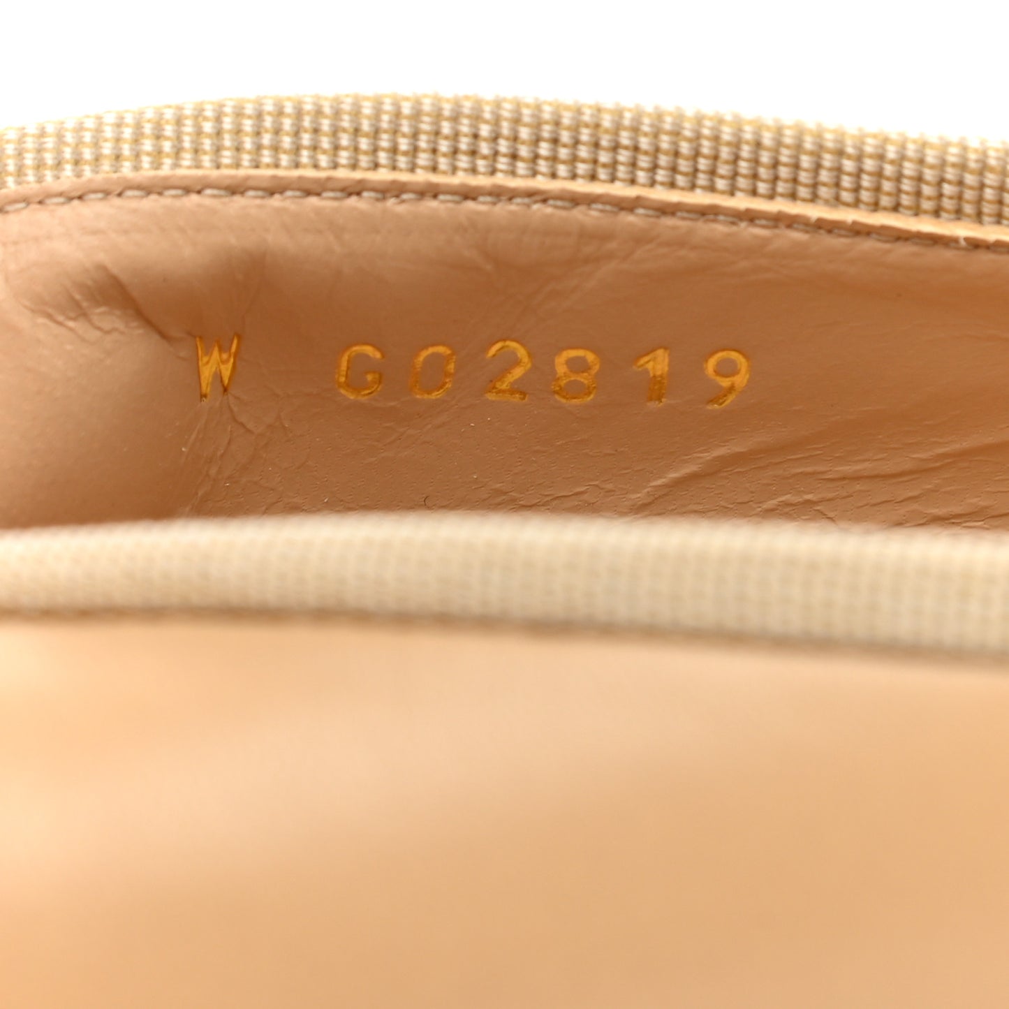 Lambskin Cap Toe Ballerina Flats 36.5 Beige Black