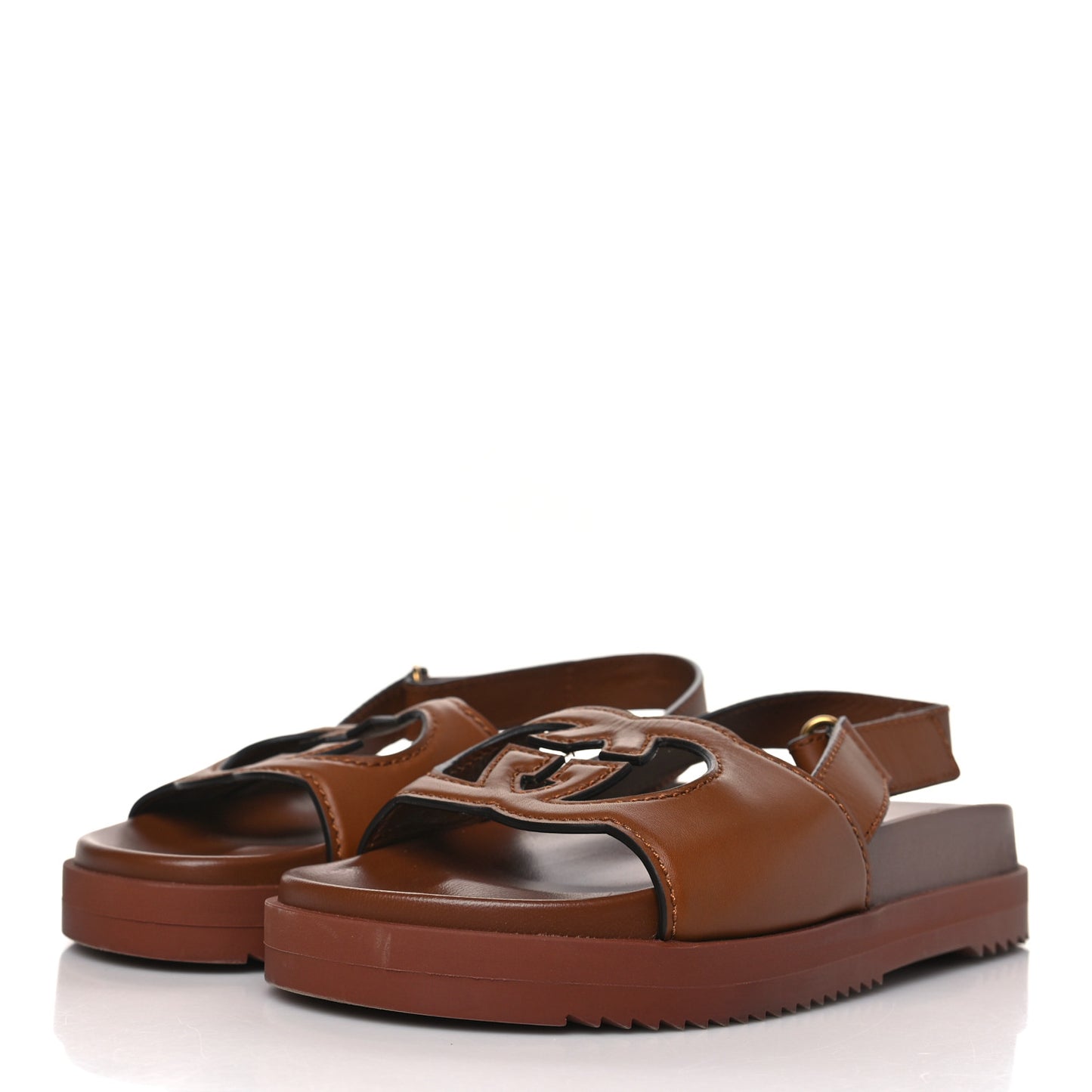 Calfskin Interlocking G Slingback Sandals 39.5