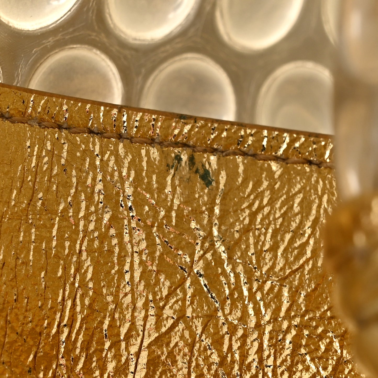 Metallic Fabric Bubble Wrap The Mini Pouch Gold