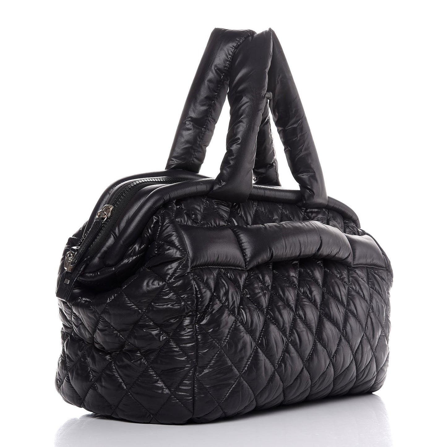 Nylon Quilted Coco Cocoon Bowler Black