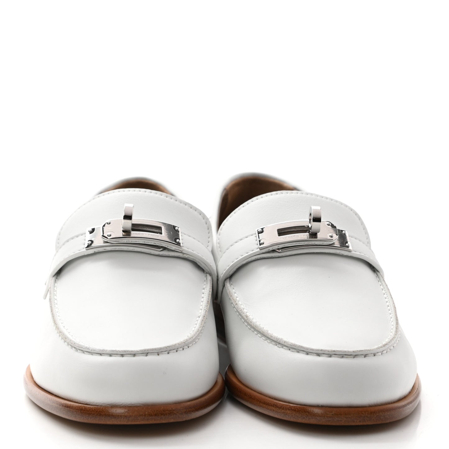 Calfskin Womens Destin Loafers 35 White