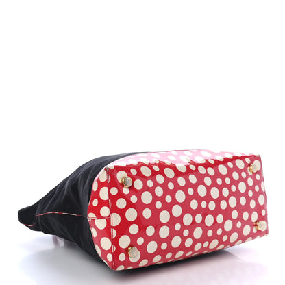 Louis Vuitton Nylon Monogram Kusama Infinity Dots Vertical Lockit Black Red 3 of 5