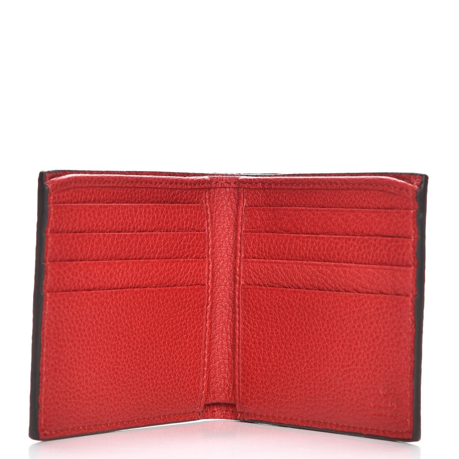 Gucci Calfskin Logo Bi-Fold Wallet Red 5 of 7
