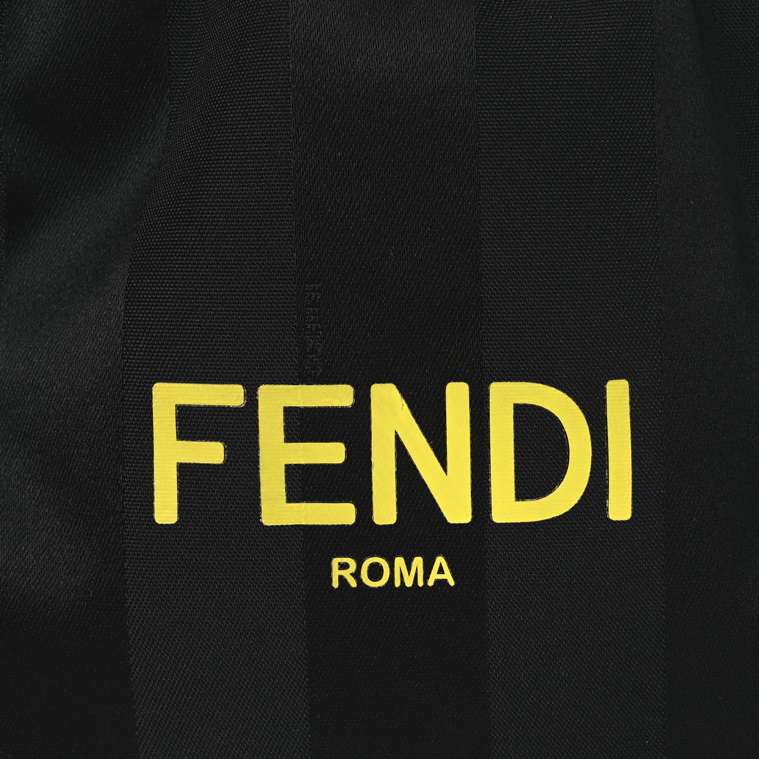 Fendi Recycled Nylon Vitello Grace Light Pequin Small Saint Fendi Roma Drawstring Pouch Black Sunflower 8 of 11