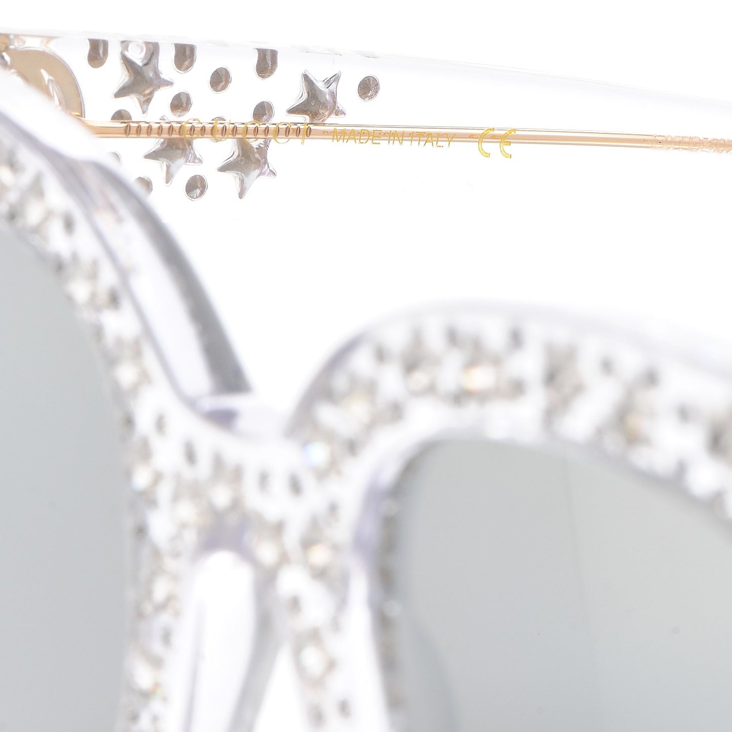 Acetate Crystal Oversize Mirrored Star Sunglasses GG0116S
