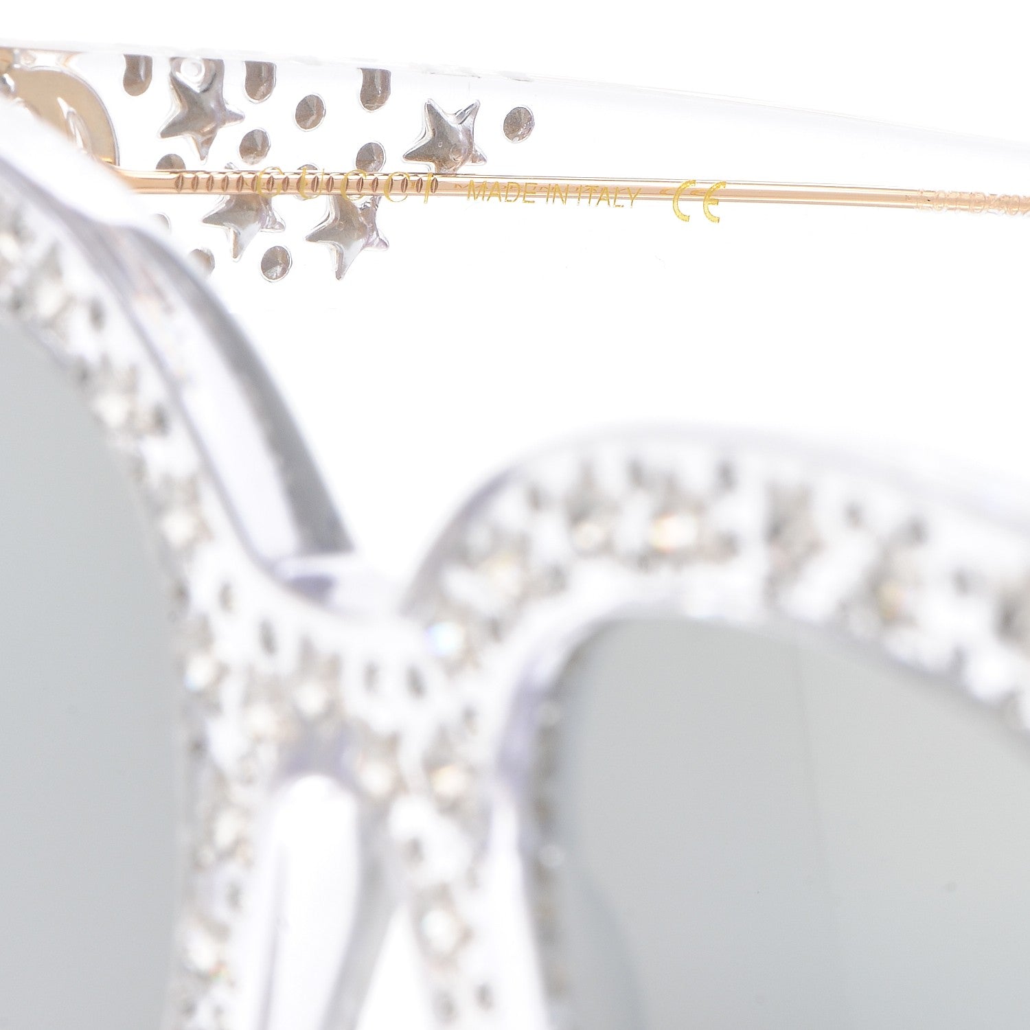 Gucci Acetate Crystal Oversize Mirrored Star Sunglasses GG0116S 6 of 8