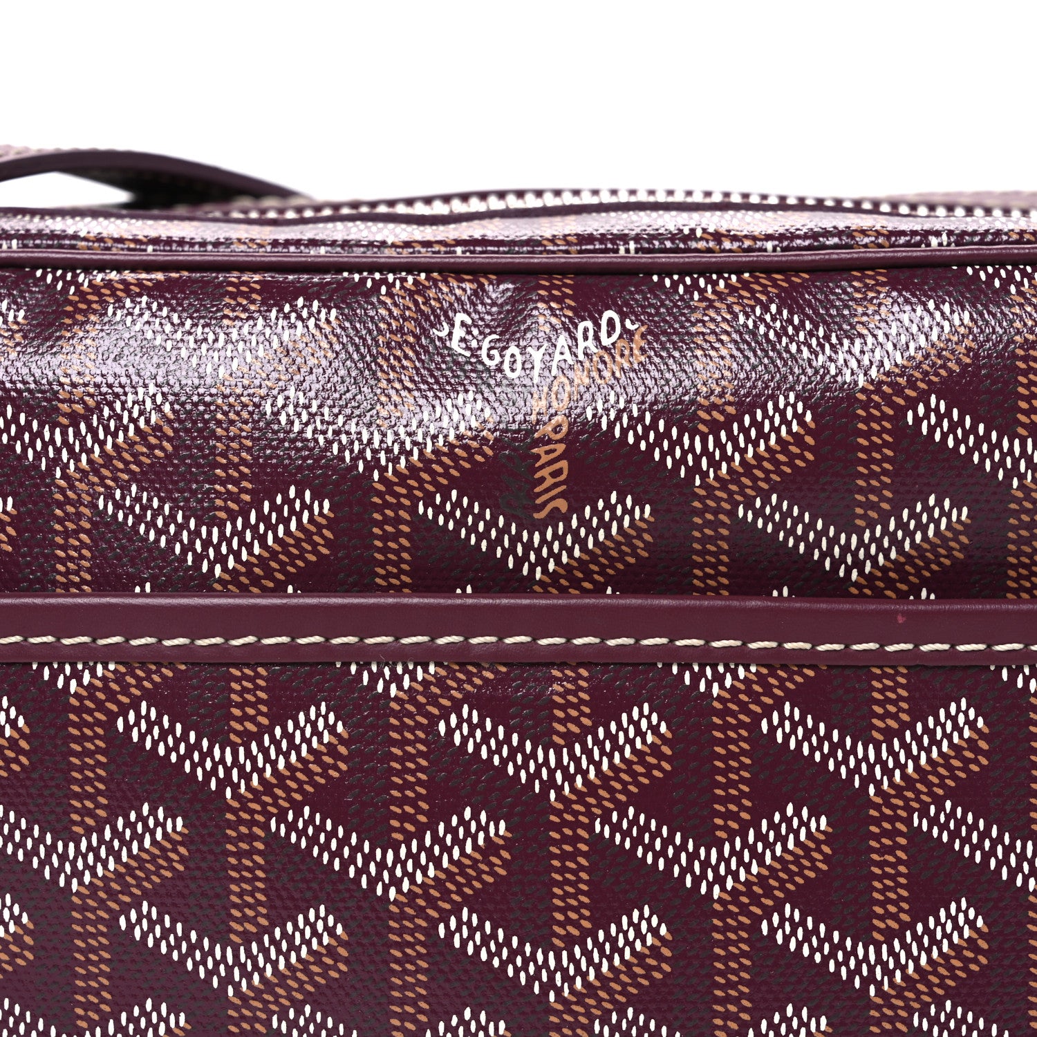 Goyard Goyardine Sac Cap Vert Burgundy 8 of 10