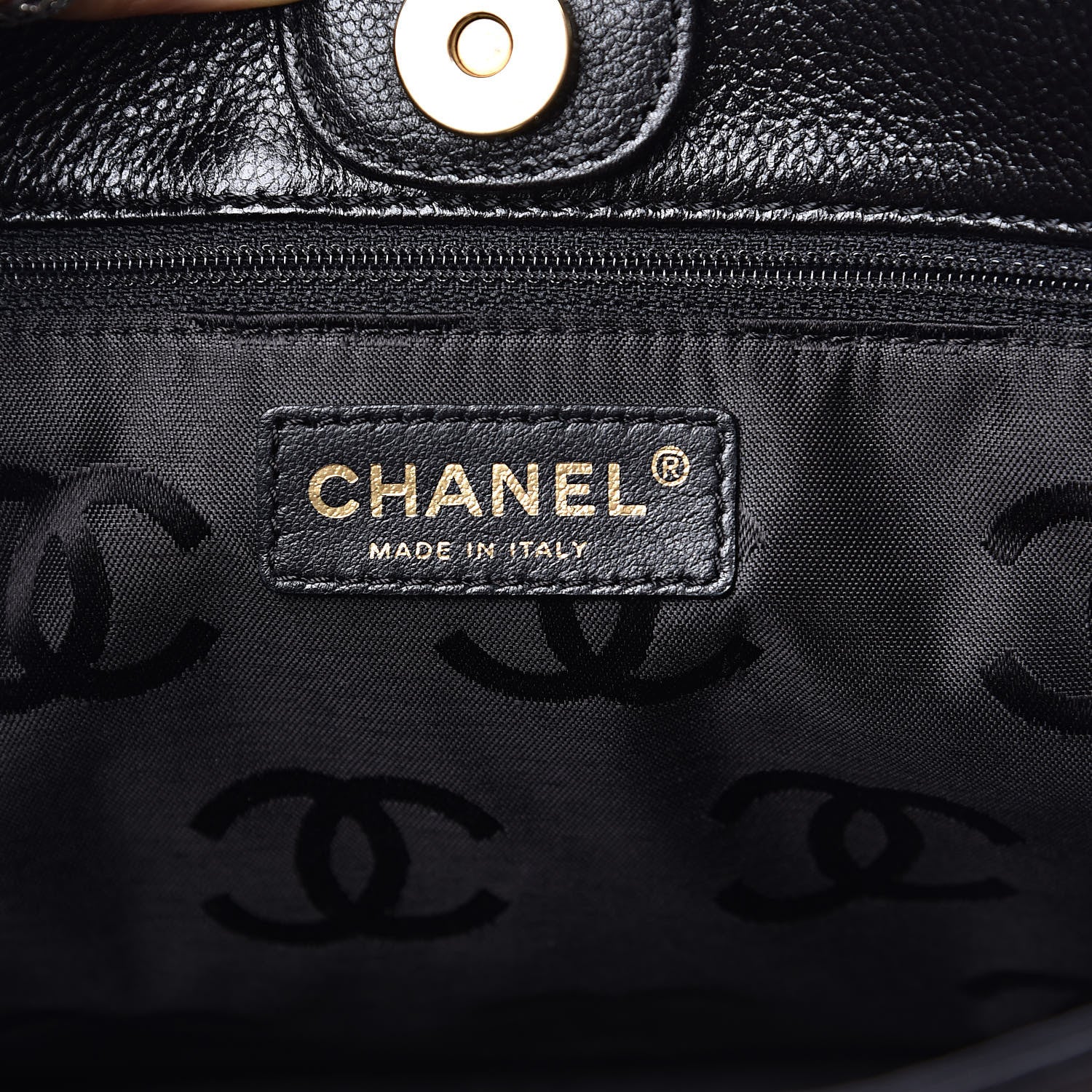 Chanel Calfskin Wood Chain Tote Black 6 of 15