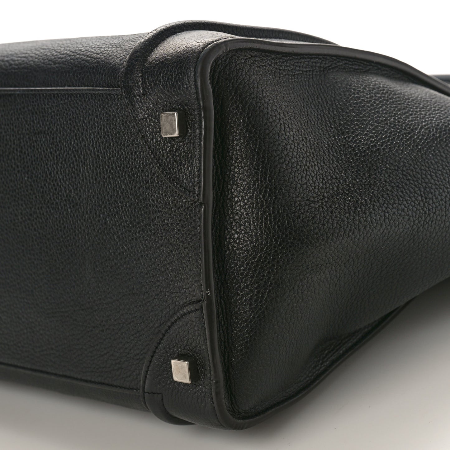 Drummed Calfskin Mini Luggage Black