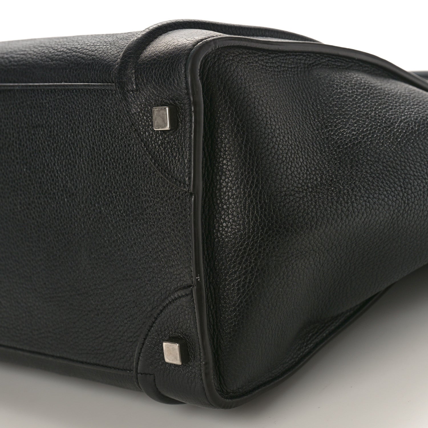 Celine Drummed Calfskin Mini Luggage Black 9 of 11