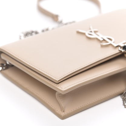 Saint Laurent Smooth Calfskin Classic Monogram Kate Tassel Chain Wallet Nude Powder 9 of 12