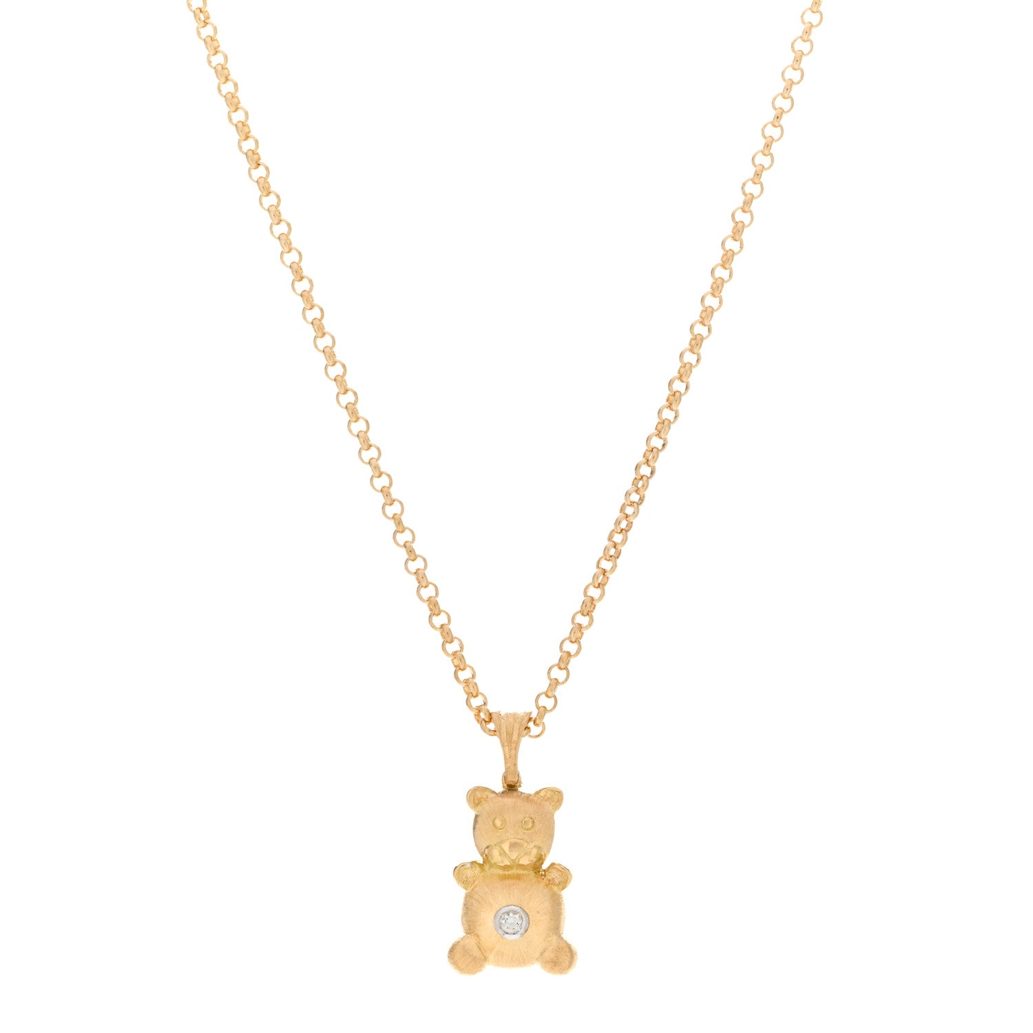 Buccellati 18K Yellow Gold Diamond Bubu Necklace 1 of 3
